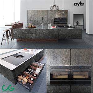 Kitchen Zeyko Forum Stone Oceangreen